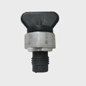 Black Plastic M12 Drain Plug with Aluminum Base