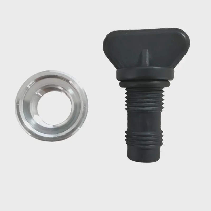 Black Plastic M12 Drain Plug with Aluminum Base — product photo 2