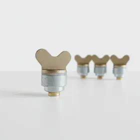 Brass M12 Drain Plug with Aluminum Base