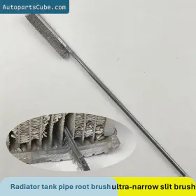 Radiator tank pipe root brush