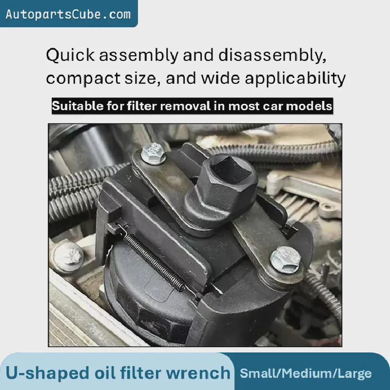 German-style U-shaped oil filter wrench, oil filter wrench, adjustable filter (forward and reverse rotation) — product photo 2