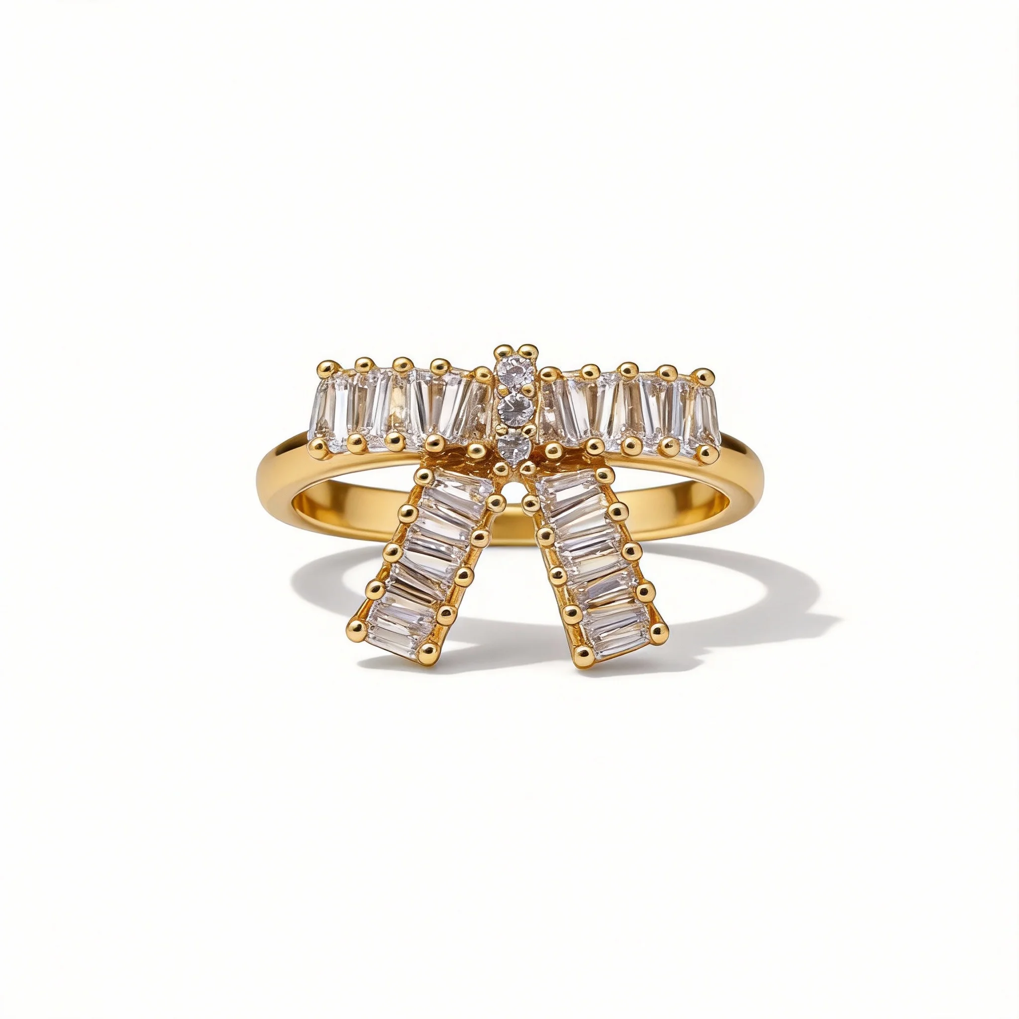 18k gold plated full pave baguette cz bow jewelry 3 piece set 18k gold plated full pave baguette cz bow jewelry 3 piece set